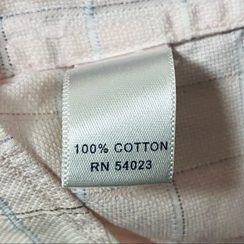 Banana Republic pink blue plaid fitted dress shirt